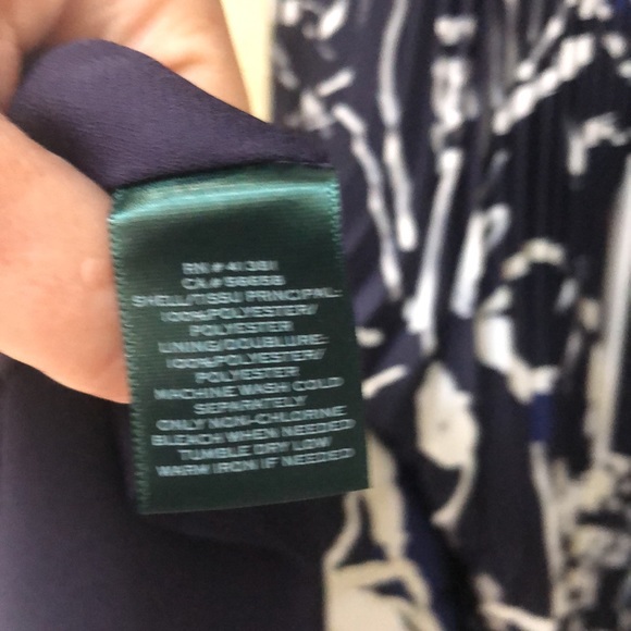 Ralph Lauren dress, size 8, navy/ivory in navy/ivory in color. - Picture 8 of 8